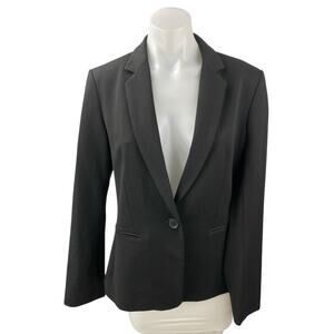 Express Women's Black Long Sleeve Notch Collar One Button Blazer Coat Jacket S